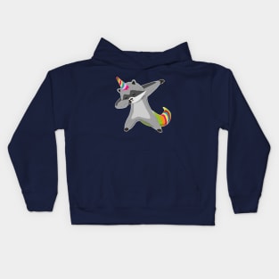 Raccoonicorn Unicorn Raccoon Dabbing Kids Hoodie